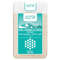 SÓL HIMALAJSKA RÓŻOWA DROBNO MIELONA 600 g - CRYSTALLINE PLANET