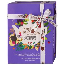KOLEKCJA HERBATEK OWOCOWYCH BIO PIRAMIDKI (SUPER FRUITS – 6 SMAKÓW) (12 x 2 g) 24 g - ENGLISH TEA SHOP ORGANIC