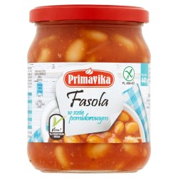 FASOLA W SOSIE POMIDOROWYM BEZGLUTENOWA 440 g - PRIMAVIKA