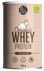 BIAŁKO SERWATKOWE Z KAKAO (KONCENTRAT WPC 77) BIO 500 g - DIET-FOOD