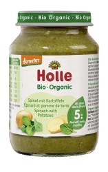 SZPINAK Z ZIEMNIAKIEM BEZ DODATKU CUKRÓW BEZGLUTENOWY OD 5 MIESIĄCA DEMETER BIO 190 g (SŁOIK) - HOLLE