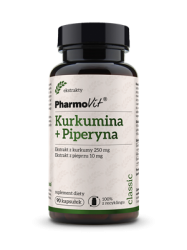KURKUMINA + PIPERYNA BEZGLUTENOWE 90 KAPSUŁEK - PHARMOVIT (CLASSIC)