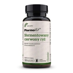 SFERMENTOWANY CZERWONY RYŻ EKSTRAKT BEZGLUTENOWY 120 KAPSUŁEK - PHARMOVIT (CLASSIC)