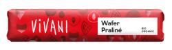 BATON MLECZNA CZEKOLADA Z NADZIENIEM PRALINOWYM Z KAWAŁKAMI WAFELKÓW BIO 40 g - VIVANI