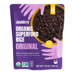RYŻ EXPRESS JASBERRY PEŁNOZIARNISTY BEZGLUTENOWY BIO 200 g - JASBERRY