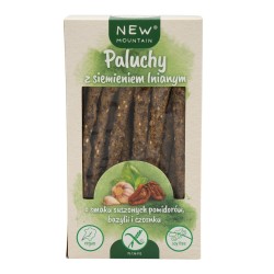 PALUCHY Z SIEMIENIEM LNIANYM, POMIDORAMI, CZOSNKIEM I BAZYLIĄ BEZGLUTENOWE 200 g - NEW MOUNTAIN