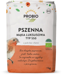 MĄKA PSZENNA LUKSUSOWA TYP 550 BIO 1 kg - PROBIO