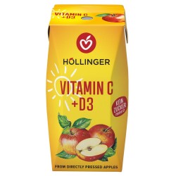 NEKTAR JABŁKOWY Z WITAMINĄ C I D BEZ DODATKU CUKRÓW 200 ml - HOLLINGER