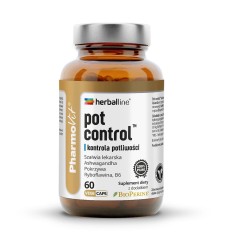 KAPSUŁKI NA KONTROLĘ POTLIWOŚCI (POT CONTROL) BEZGLUTENOWE 60 szt. - PHARMOVIT (HERBALLINE)