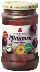 ŚLIWKI POŁÓWKI W LEKKIM SYROPIE BEZGLUTENOWE BIO 360 g (180 g) (SŁOIK) - ZWERGENWIESE