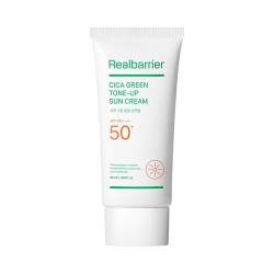 KREM PRZECIWSŁONECZNY KOREAŃSKI TONIZUJĄCY DO TWARZY CICA GREEN TONE-UP SPF 50 50 ml - REAL BARRIER