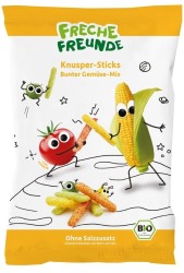 CHRUPKI KUKURYDZIANO - WARZYWNE BEZ DODATKU CUKRÓW OD 1 ROKU BIO 30 g - FRECHE FREUNDE